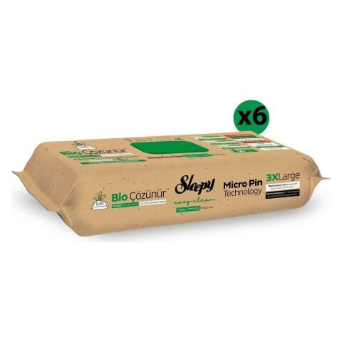 Sleepy Bio Çözünür Yüzey Temizlik Havlusu Çay Ağacı&Misket Limonu 6x50 (300 Yaprak)