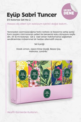 Eyüp Sabri Tuncer 5'li Kolonya Set No 2