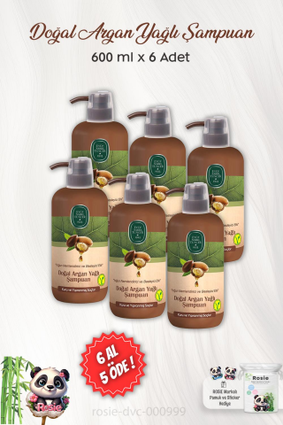 6 AL 5 ÖDE Eyüp Sabri Tuncer Doğal Argan Yağlı Şampuan 600 ml ve ROSIE
