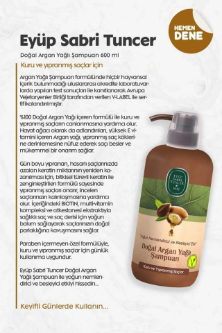 6 AL 5 ÖDE Eyüp Sabri Tuncer Doğal Argan Yağlı Şampuan 600 ml ve ROSIE