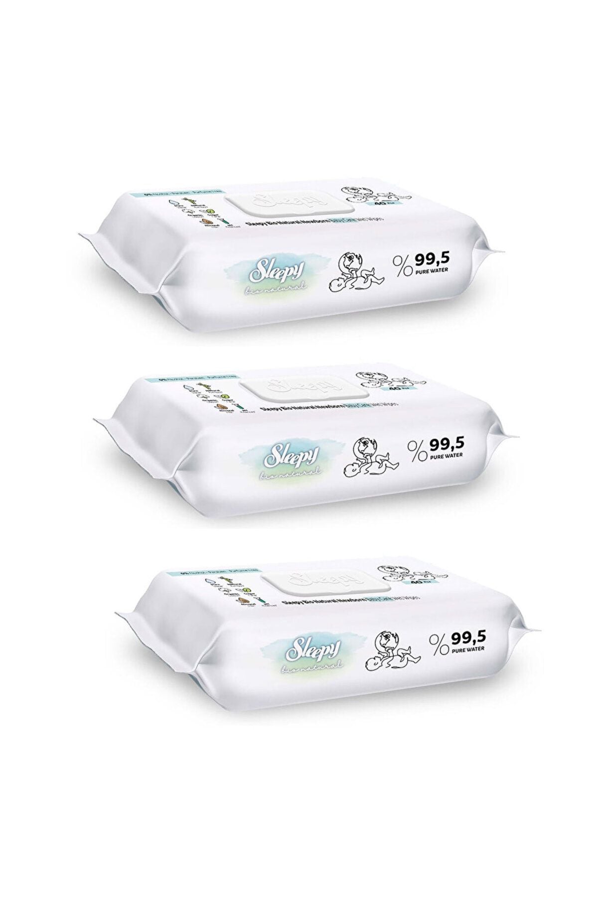 Sleepy Yenidoğan Bio Natural 3X40 Islak Mendil