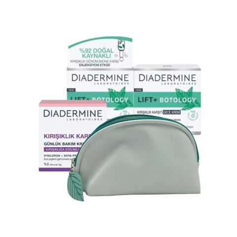 Diadermine Lift+ Botology Gündüz Kremi 50 ml + Gece Kremi 50 ml, Bakım Kremi ve Diadermine Çanta Hediyeli