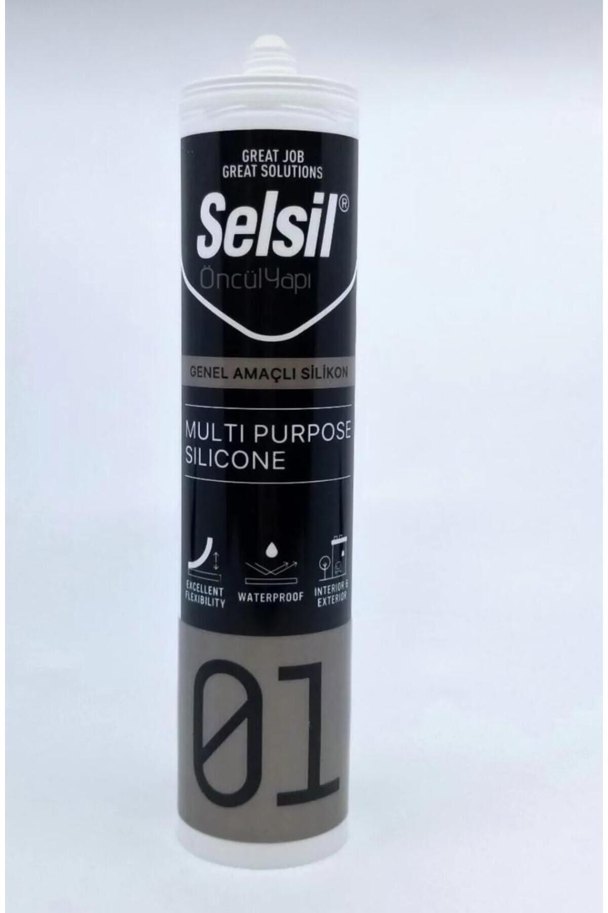 Selsil GENEL AMAÇLI SİLİKON ŞEFFAF 280gr (1 ADET)