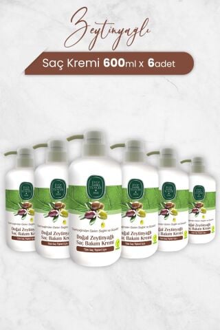 Eyüp Sabri Tuncer Doğal Zeytinyağlı Saç Kremi 600 ml x 6 Adet