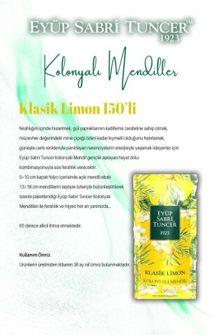 Kiraz, Ananas, Limon 150'li Kolonyalı Mendil ve ROSIE