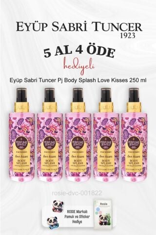 Eyüp Sabri Tuncer Pj Body Splash Love Kisses 250 ml 5 Al 4 Öde ve Rosie Pamuk