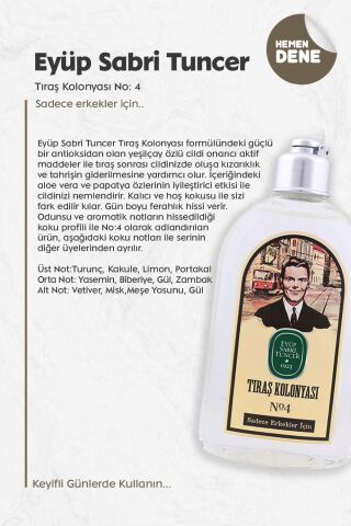 Eyüp Sabri Tuncer Tıraş Kolonyası No: 4