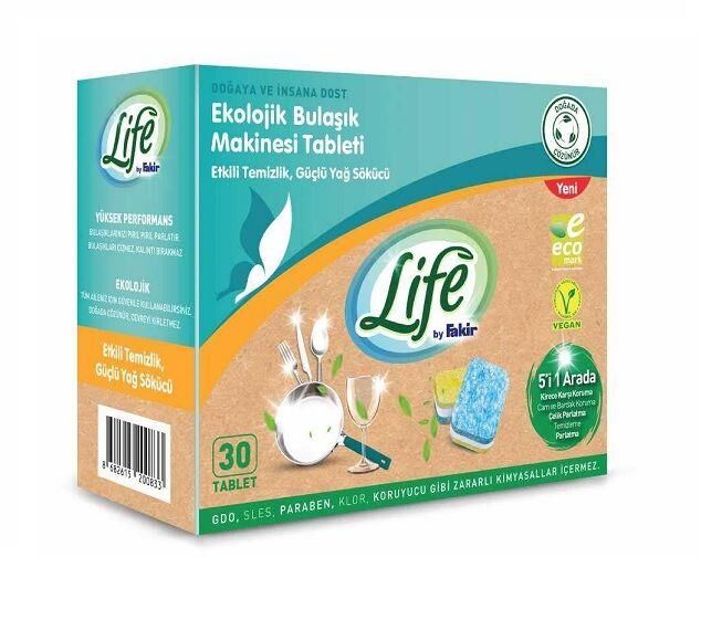 Life by Fakir Ekolojik Bulaşık Makinesi Tableti 30 Adet