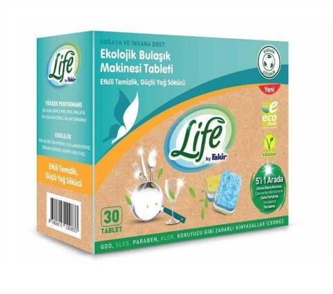 Life by Fakir Ekolojik Bulaşık Makinesi Tableti 30 Adet