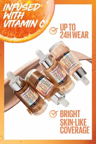 Maybelline Skin Tint Fondöten 40, Mega Volume Maskara, Stay Ink Crayon Kalem Mat Ruj 115