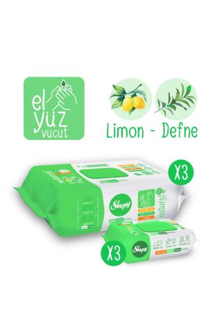 Sleepy Natural Kişisel Bakım Havlusu 3x100 (300 Yaprak) + Çanta Boy 3x25 (75 Yaprak)