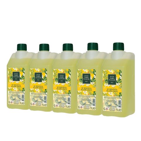 Eyüp Sabri Tuncer Klasik Limon Kolonyası Yedek Şişe 1 Lt x 5 Adet