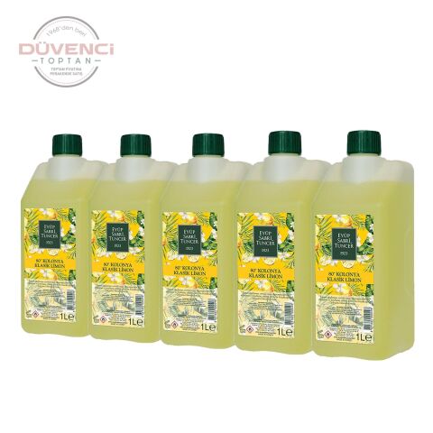 Eyüp Sabri Tuncer Klasik Limon Kolonyası Yedek Şişe 1 Lt x 5 Adet