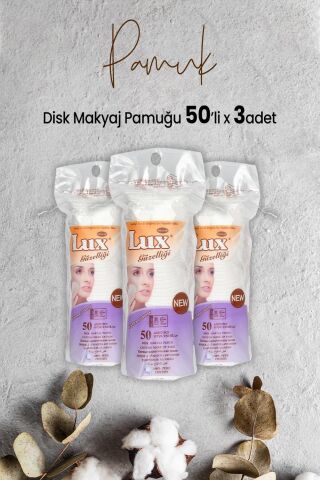 Lux Disk Makyaj Pamuğu 50'li x 3 Adet