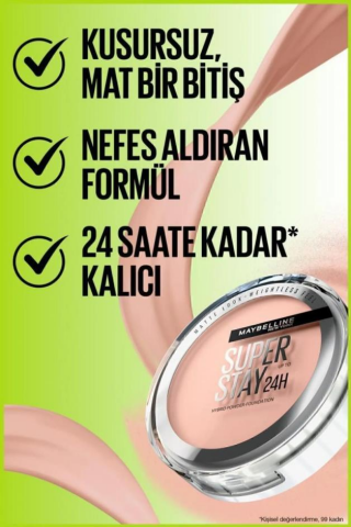 Maybelline Superstay Pudra -Fondöten 21, Maskara Curl Bounce, Super Stay Matte Ink Ruj 75