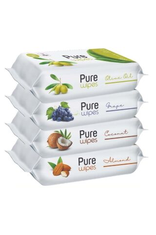 Pure Baby Wipes Islak Havlu Mendil 50 Yaprak 20 Li Set (1000 YAPRAK) (MEYVELİ)