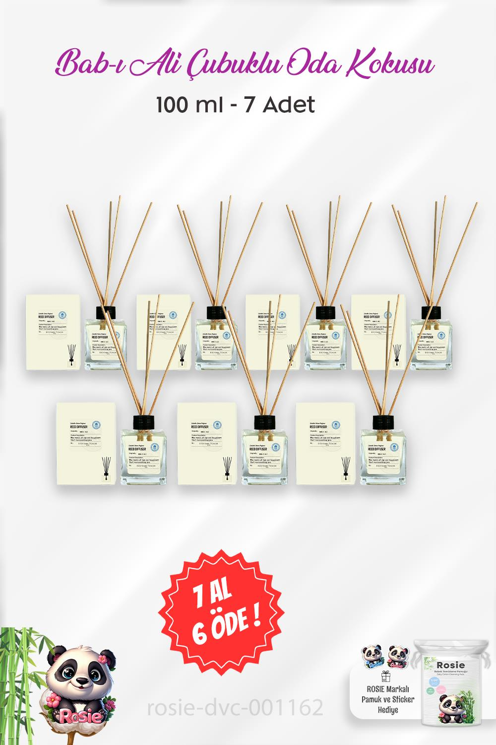 7 AL 6 ÖDE Eyüp Sabri Tuncer Bab-ı Ali Çubuklu Oda Kokusu 100 ml ve ROSIE