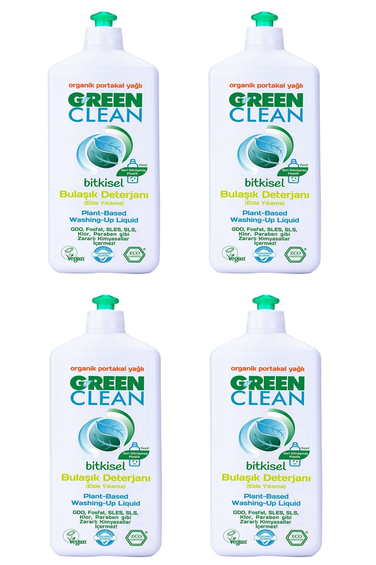 Green Clean Bulaşık Deterjanı 730 ml 4' Lü Set