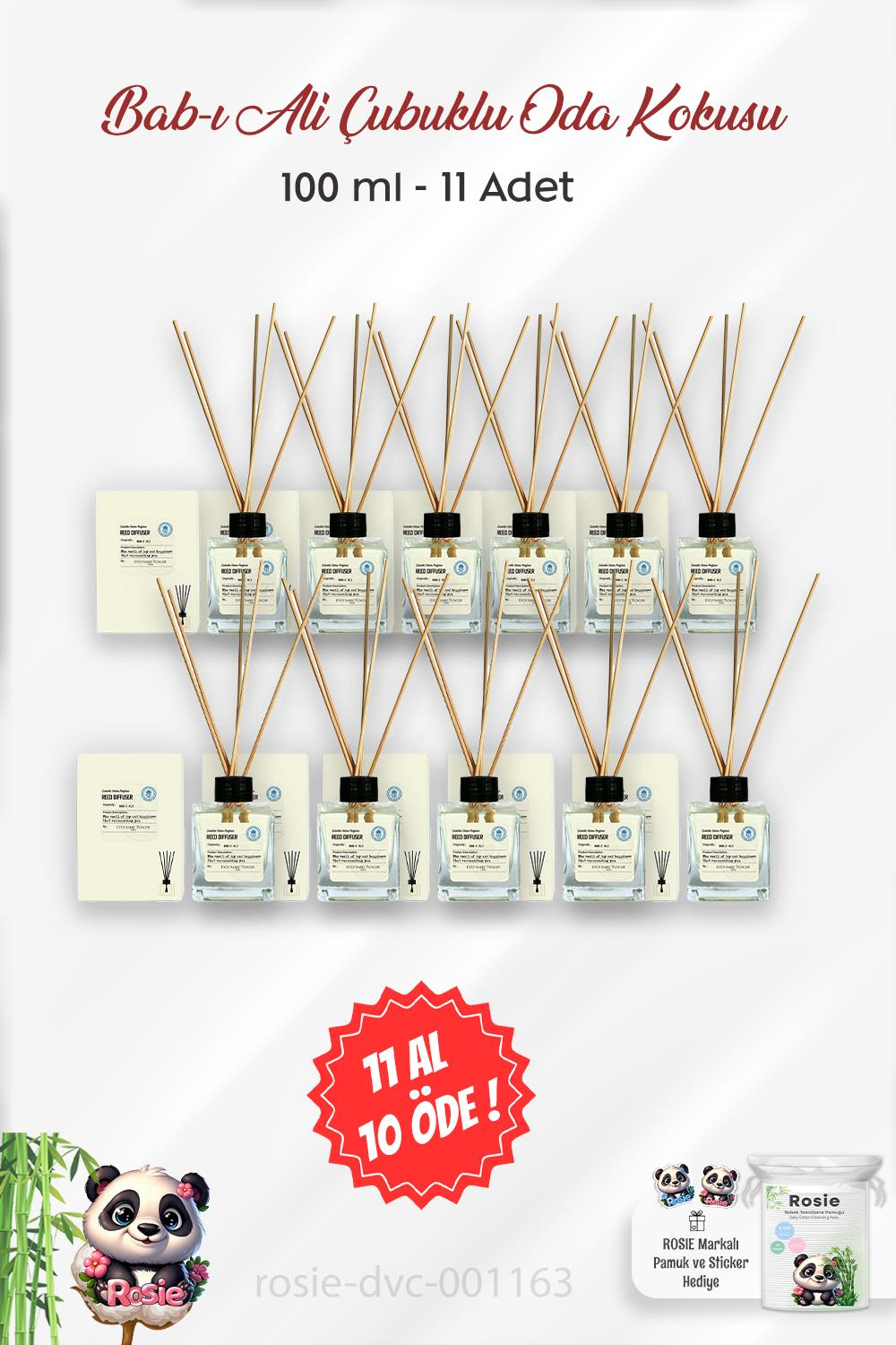 11 AL 10 ÖDE Eyüp Sabri Tuncer Bab-ı Ali Çubuklu Oda Kokusu 100 ml ve ROSIE