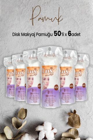 Lux Disk Makyaj Pamuğu 50'li x 6 Adet