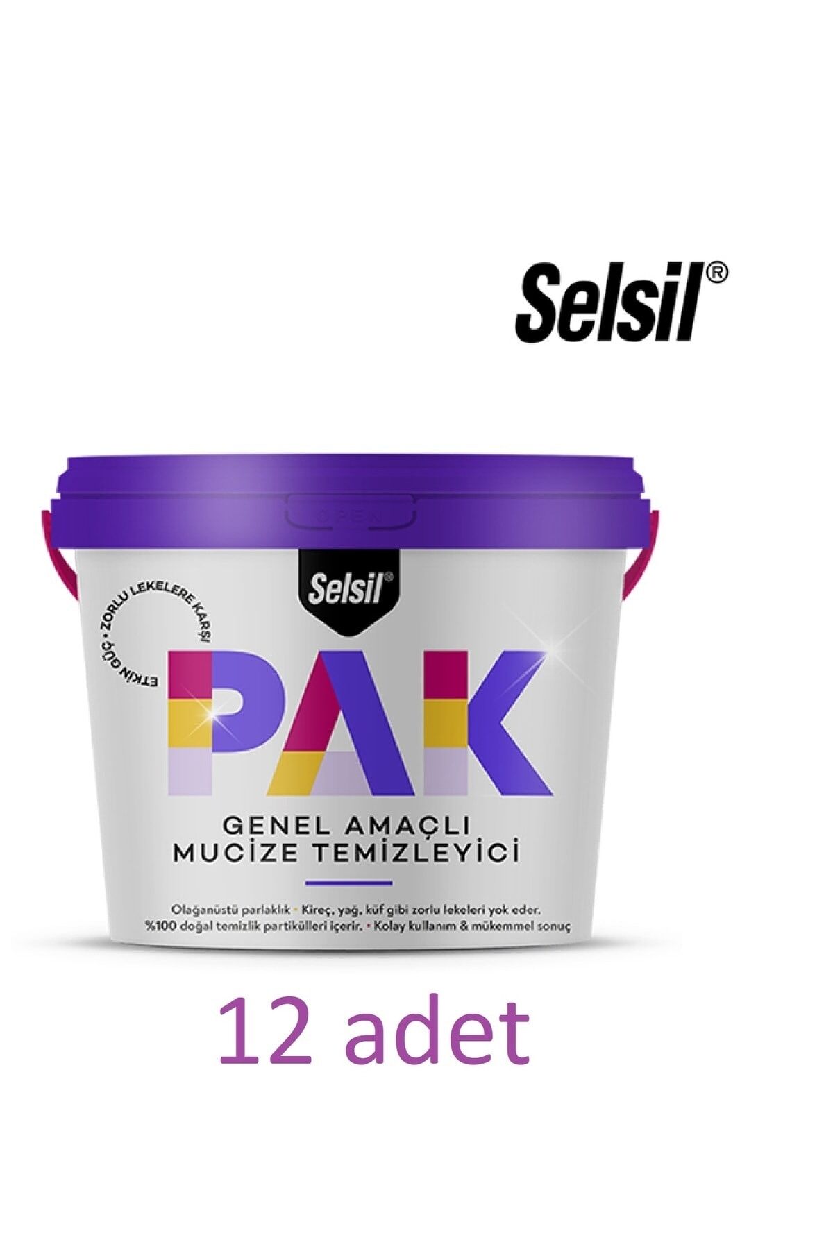 Selsil PAK Genel Amaçlı Mucize Temizleyici 500gr (12 Adet)