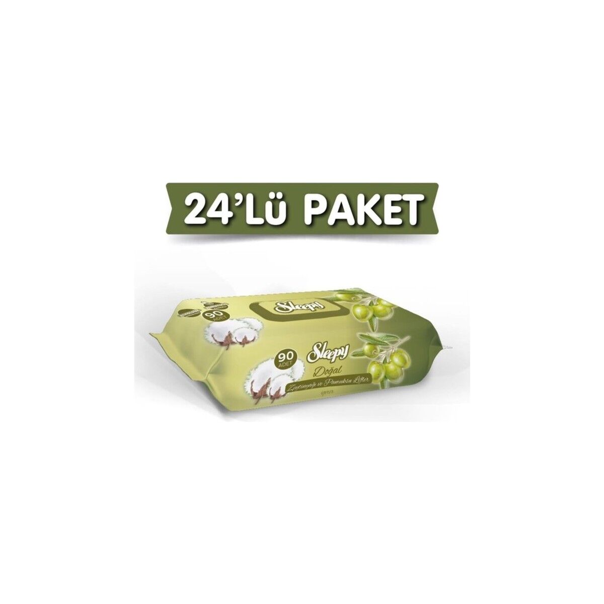 Sleepy 90'lı Zeytin Yağlı Islak Mendil (24 Adet)
