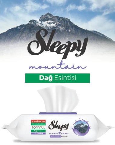 Sleepy 3 Paket Mountain Dağ Esintisi Islak Havlusu  ve ROSIE