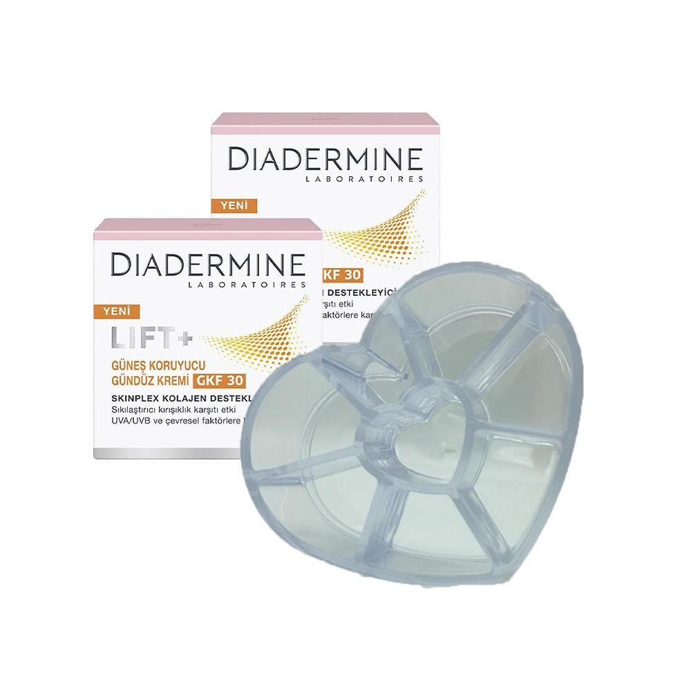 Diadermine Lift+ Protection Kırışıklık Karşıtı Güneş Koruyucu Gündüz Kremi Spf 30 50 ml x 2 ve Diadermine Makyaj Düzenleyici Hediyeli
