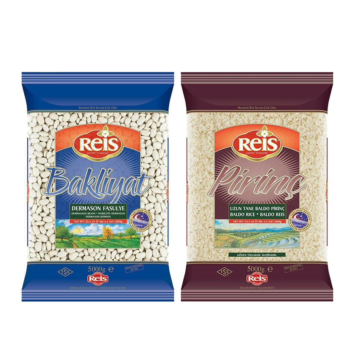Reis Dermason Fasülye ve Baldo Pirinç 5 kg