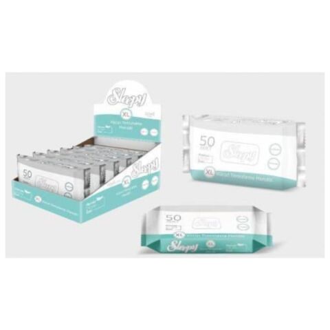 Sleepy Vucüt Temizleme Islak Mendil Havlu 50 Yaprak Xl 6'lı