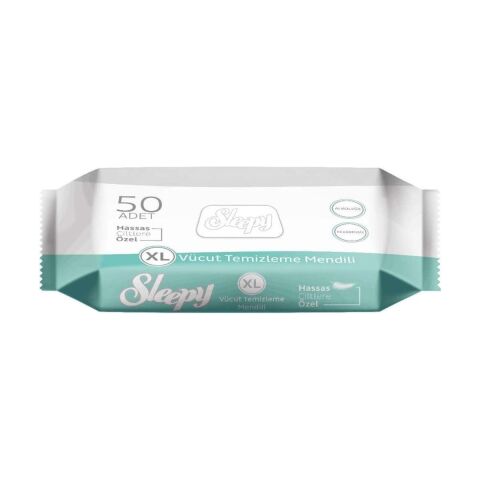 Sleepy Vucüt Temizleme Islak Mendil Havlu 50 Yaprak Xl 6'lı