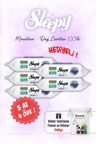 Sleepy 5 AL 4 ÖDE Mountain Dağ Esintisi Islak Havlusu  ve ROSIE