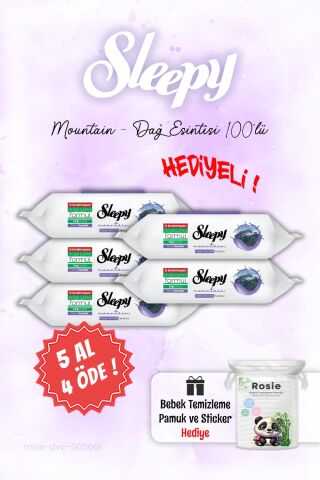 Sleepy 5 AL 4 ÖDE Mountain Dağ Esintisi Islak Havlusu  ve ROSIE