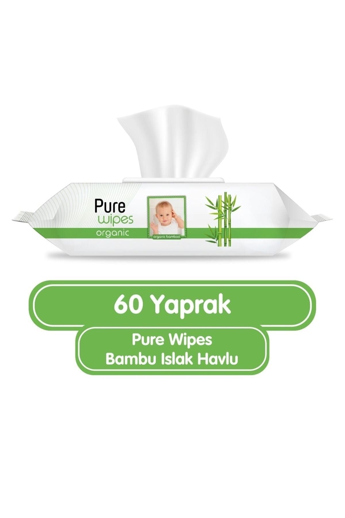 Pure Baby Organik Bambu Özlü Islak Havlu 6×60lı Paket