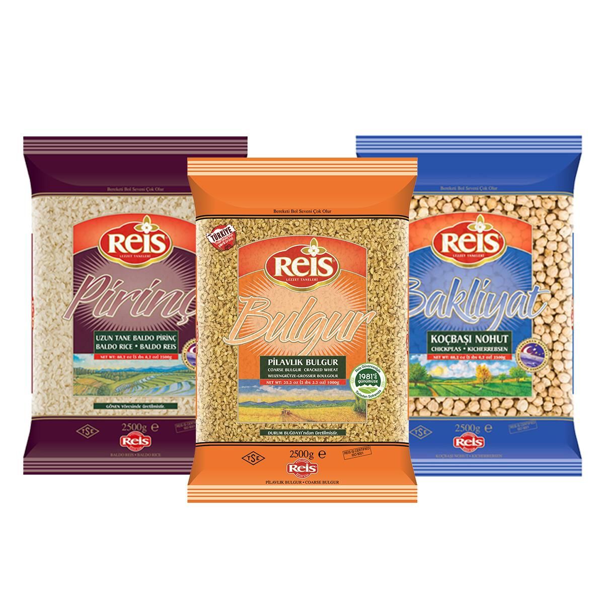 Reis Gönen Baldo Pirinç, Bulgur ve Nohut 2.5 Kg
