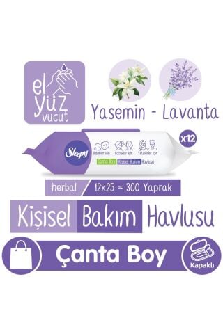 Sleepy Herbal Kişisel Bakım Havlusu Çanta Boy 12x25 (300 Yaprak)