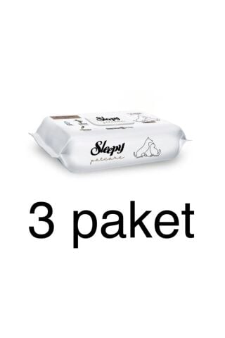 Sleepy Petcare Evcil Hayvan Islak Havlusu 60 Yaprak 3 Paket