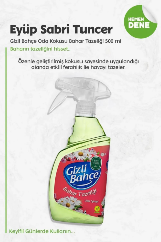 7 AL 6 ÖDE Eyüp Sabri Tuncer Gizli Bahçe Oda Kokusu Bahar Tazeliği 500 ml ve ROSIE