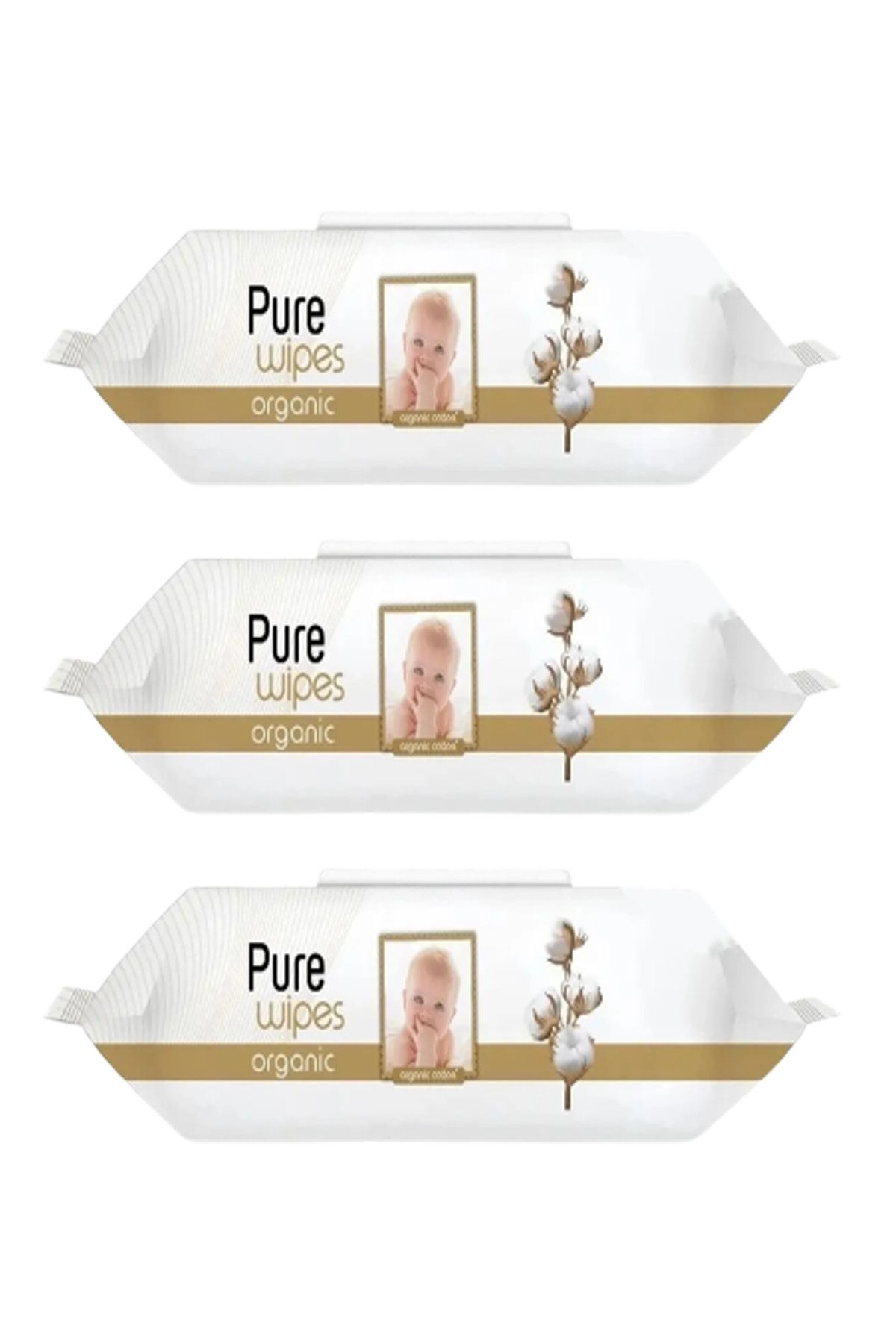 Pure Baby Organik Pamuklu 270 Yaprak (90x3) Islak Havlu