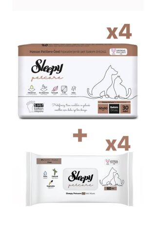 Sleepy Çiş Pedi Petcare 120 Adet Kedi Ve Köpek Islak Havlusu 240 Adet