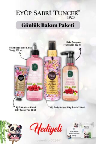 Frambuazlı Şampuan veTonik, Vücut Spreyi Splash Silky Touch ve Kremi ve Rosie