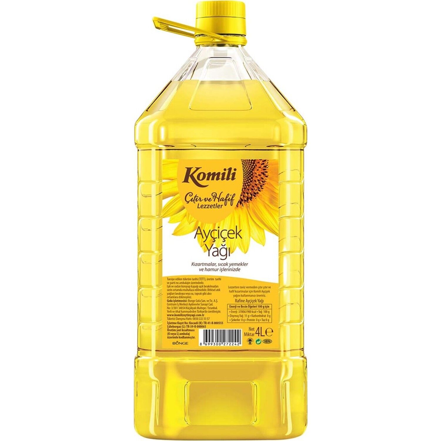 Komili Ayçiçek Yağı Pet 4 lt