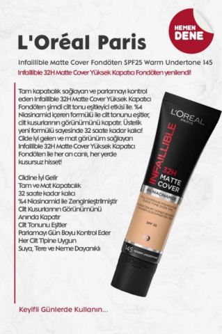 Loreal Infaillible Matte Cover Fondöten 115, Baby Skin Makyaj Bazı, Air Volume Mega Maskara