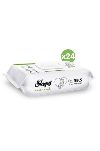 Sleepy Natural Yenidoğan Islak Bebek Havlusu 60'lı x 24 Adet