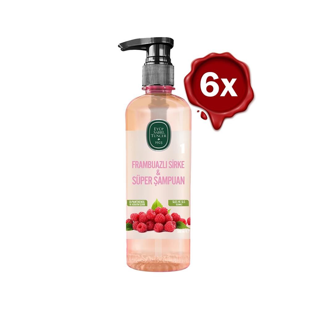 Eyüp Sabri Tuncer Frambuazlı Sirke & Süper Şampuan 500 ml x 6