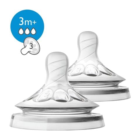 Philips Avent Natural Biberon Emziği 3 delik 3m+ 2'li