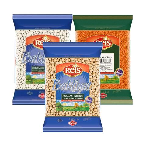 Reis Kırmızı Mercimek, Fasulye ve Nohut 2.5 Kg