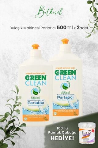 U Green Clean Bulaşık Makinesi Parlatıcı 500 ml x 2 Adet ve Hediyeli