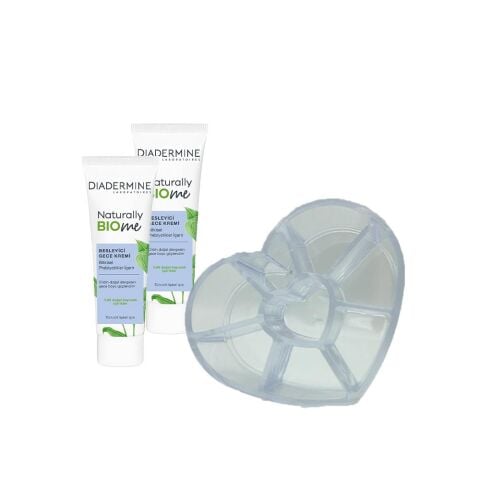 Diadermine Naturally Bio Me Besleyici Gece Kremi 50 ml x 2 ve Diadermine Makyaj Düzenleyici Hediyeli