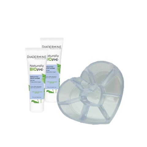 Diadermine Naturally Bio Me Besleyici Gece Kremi 50 ml x 2 ve Diadermine Makyaj Düzenleyici Hediyeli